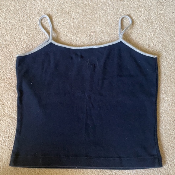 Polo Ralph Lauren navy and grey cropped tank S - Picture 2 of 8